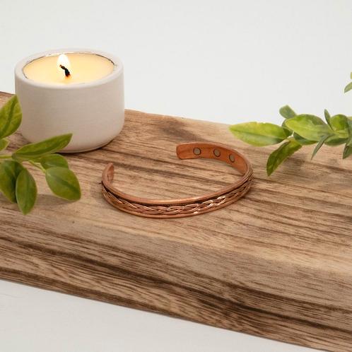 Koperen gezondheids-klemarmband met 6 magneten, Sport en Fitness, Gezondheidsproducten en Wellness, Ophalen of Verzenden