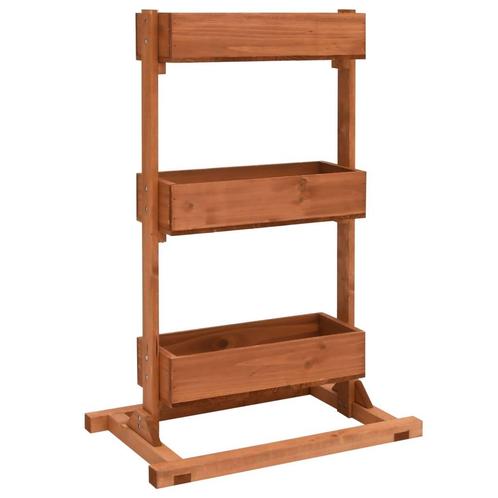 vidaXL Plantenbak 52x30x78 cm vurenhout, Tuin en Terras, Bloembakken en Plantenbakken, Nieuw, Verzenden