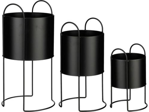 Mica Decorations Petry Bloempot op Standaard - Set van 3 -, Huis en Inrichting, Woonaccessoires | Overige, Nieuw, Verzenden