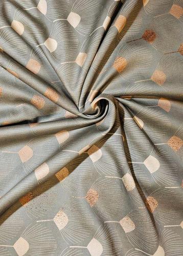 Tissu Satin coton Art Déco couleur verte Olive Édition