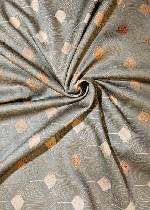Tissu Satin coton Art Déco couleur verte Olive Édition, Antiek en Kunst, Antiek | Tapijten, Tafelkleden en Textiel