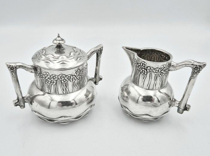 Schwäbisch Gmünd - Otto Wolter, - Suikerpot (2) - .800, Antiek en Kunst, Antiek | Zilver en Goud