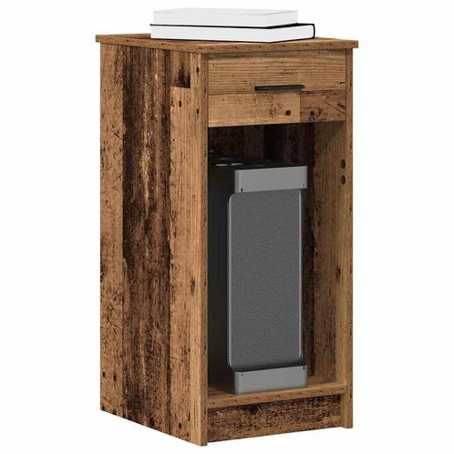 vidaXL Computertorenstandaard met lade 35x45x77 cm oud, Huis en Inrichting, Bureaus, Nieuw, Verzenden