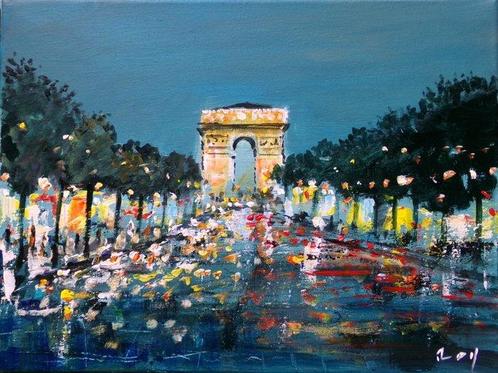 Denis Pascal dit Roy (XX-XXI) - Paris. Lumières aux Champs, Antiek en Kunst, Kunst | Schilderijen | Klassiek