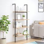 vidaXL Ladderrek met 4 schappen 64x35x152,5 cm lichtbruin en, Huis en Inrichting, Verzenden, Nieuw