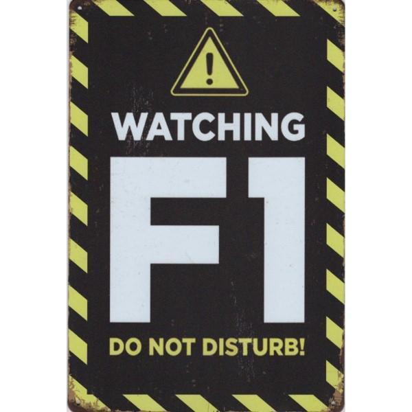 Wandbord -  Watching F1 Do Not Disturb, Huis en Inrichting, Woonaccessoires | Wanddecoraties, Nieuw