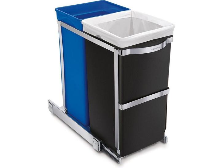 Simplehuman Prullenbak Pull Out Inbouw - 2 Compartimenten, Huis en Inrichting, Woonaccessoires | Overige, Nieuw, Verzenden