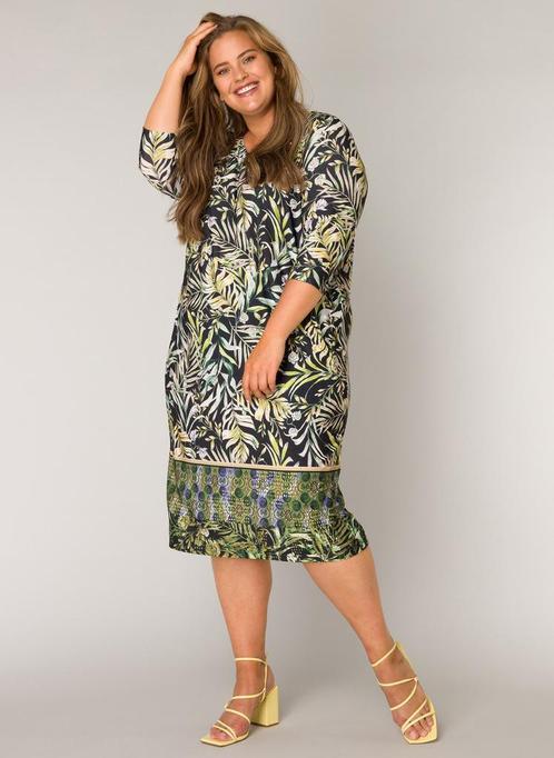COLLETTA jurk jungle printX-0(44)Maat 42/44 (L), Kleding | Dames, Jurken, Overige kleuren, Nieuw, Maat 42/44 (L), Verzenden