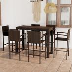 vidaXL 7-delige Tuinbarset met armleuningen poly rattan, Tuin en Terras, Verzenden, Nieuw