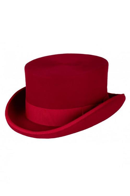 Luxe Hoge Hoed Rood Laag Model 61 100% Wol Heren Man Tophat, Vêtements | Hommes, Chapeaux & Casquettes, Enlèvement ou Envoi