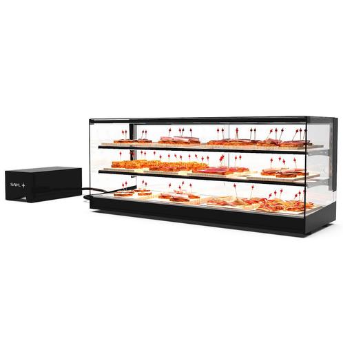 Tapasvitrine | LOGIC | Zwart | +2°C/+6°C | Statisch | 3, Zakelijke goederen, Horeca | Keukenapparatuur, Nieuw in verpakking, Verzenden