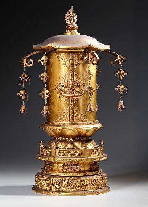 Zushi  (draagbare schrijn) met een omarmend Kangiten-beeld, Antiek en Kunst, Antiek | Overige Antiek