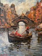 École italienne (XX) - Passeggiata in gondola a Venezia