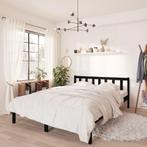 vidaXL Bedframe massief grenenhout zwart 140x190 cm, Huis en Inrichting, Slaapkamer | Bedden, Verzenden, Nieuw