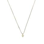 Halsketting - 18 karaat Witgoud - 0.15ct. tw. Diamant, Handtassen en Accessoires, Kettingen, Nieuw