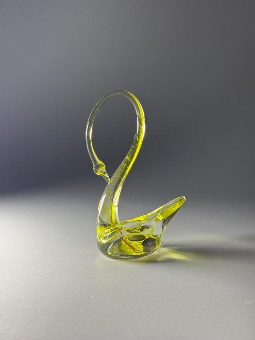 Val Saint Lambert - Beeldje - The Swan / Le Cygne - original, Antiquités & Art, Antiquités | Verre & Cristal