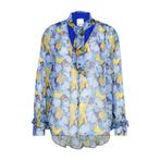 Pinko • blauw gele blouse • 32 (IT38), Pinko, Maat 42/44 (L), Nieuw, Verzenden