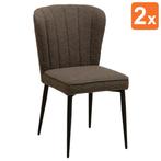 Stoelen | FOURTY |  Bouclé/Metaal | Mouse |  Zwarte Poten |, Verzenden, Nieuw in verpakking