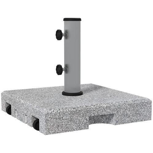 Parasolvoet – Graniet - Draaiknoppen – Wielen - Grijs, Tuin en Terras, Parasols, Nieuw, Ophalen of Verzenden