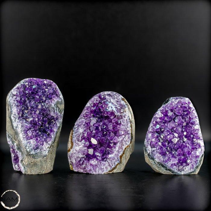 Exclusief amethist-drusen-set met intensieve, Collections, Minéraux & Fossiles