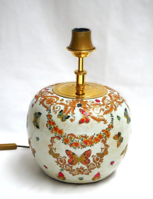Lampe - Le jardin de style Versace - Laiton, Porcelaine,, Antiek en Kunst, Kunst | Designobjecten