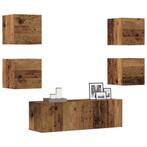 vidaXL Ensemble de meuble TV mural 5 pcs vieux bois bois, Verzenden