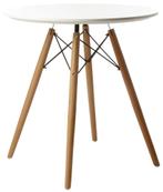 Bijzettafel Dowel Coffee table Ø 70cm. wit, Huis en Inrichting, Tafels | Bijzettafels, Verzenden, Nieuw