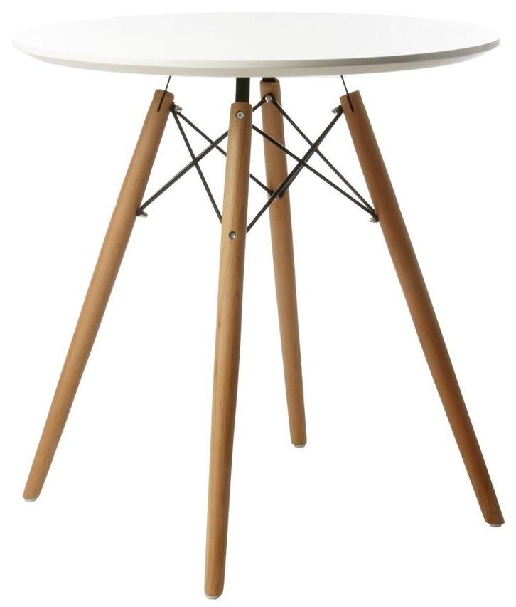 Bijzettafel Dowel Coffee table Ø 70cm. wit, Huis en Inrichting, Tafels | Bijzettafels, Nieuw, Verzenden