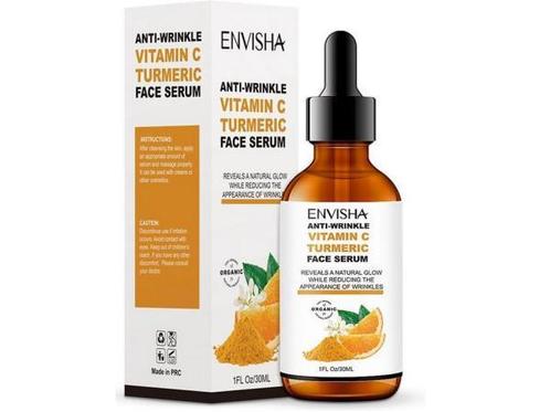 Veiling - Envisha Premium Vitamine C E Serum + Turmeric - An, Handtassen en Accessoires, Uiterlijk | Gezichtsverzorging, Gebruikt