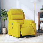 vidaXL Massagestoel elektrisch verstelbaar fluweel geel, Huis en Inrichting, Fauteuils, Verzenden, Nieuw