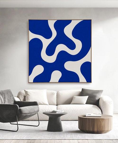 Sebastiano Riva - Blue form XL, Antiek en Kunst, Kunst | Schilderijen | Modern