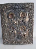 Icône - Quatre saints - Bois, Métal, Antiek en Kunst, Kunst | Niet-Westerse kunst