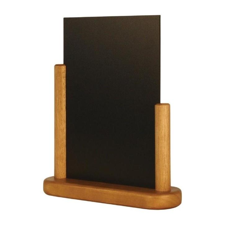 Tafel krijtbord teak effect | Massief beukenhout met, Zakelijke goederen, Horeca | Keukenapparatuur, Nieuw in verpakking, Verzenden