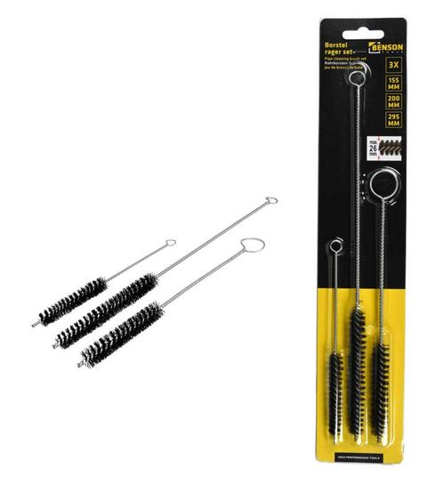 Set van 3 lange borstels (voor het reinigen van leidingen,, Doe-het-zelf en Bouw, Gereedschap | Overige machines, Nieuw, Verzenden