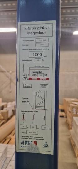 gebruikte entresol/verdiepingsvloer 1000kg/m2 beschikbaar voor biedingen