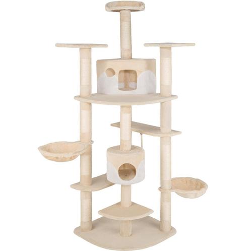 Krabpaal Fippi 201cm - beige / wit, Animaux & Accessoires, Accessoires pour chats, Envoi