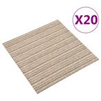 vidaXL Tapijttegels 20 st 5 m² 50x50 cm gestreept beige, Doe-het-zelf en Bouw, Verzenden, Nieuw