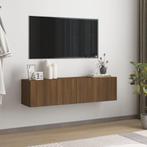 vidaXL Tv-wandmeubel 120x30x30 cm bewerkt hout bruin, Huis en Inrichting, Kasten |Televisiemeubels, Verzenden, Nieuw