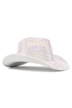 Cowboyhoed Wit Roze Strass Steentjes Witte Cowgirl Western H, Kleding | Dames, Ophalen of Verzenden, Nieuw