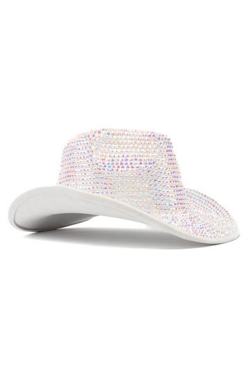 Cowboyhoed Wit Roze Strass Steentjes Witte Cowgirl Western H, Kleding | Dames, Ophalen of Verzenden, Nieuw