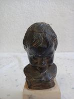 Beeld, Mezzo busto - 18 cm - Messing