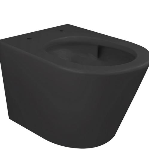 Wandcloset Wiesbaden Vesta Rimless Tornado Flush Mat Zwart, Doe-het-zelf en Bouw, Sanitair, Overige typen, Nieuw, Ophalen of Verzenden