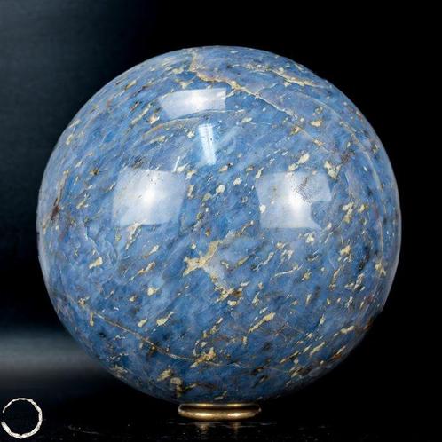 Natuurlijke zeer zeldzame blauwe kwarts bol Meesterwerk van, Verzamelen, Mineralen en Fossielen