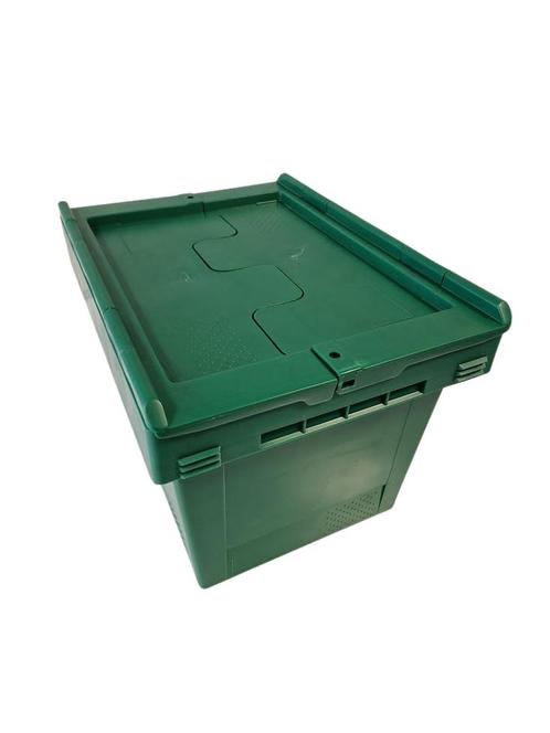 Distributiebak 400x300x273 mm nestbaar groen gebruikt, Doe-het-zelf en Bouw, Overige Doe-Het-Zelf en Bouw, Ophalen of Verzenden