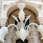 Lustre - Murano 3 lumières blanc soie