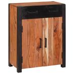 vidaXL Dressoir met lade Bruin 55 x 30 x 75 cm Massief, Huis en Inrichting, Kasten | Dressoirs, Verzenden, Nieuw
