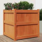 vidaXL Plantenbak 60x60x60 cm massief grenenhout wasbruin, Tuin en Terras, Verzenden, Nieuw