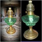 D.F . Belgica. - Tafellamp - Glas, Messing - Vintage