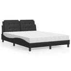 vidaXL Bed met matras kunstleer zwart 140x200 cm, Verzenden