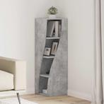 vidaXL Hoekkast Beton Grijs 32x32x102cm Bewerkt hout, Verzenden, Nieuw
